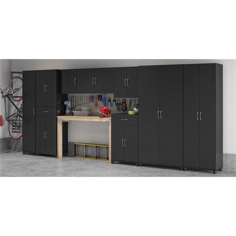 SystemBuild Lonn Storage Cabinet with Drawer in Black