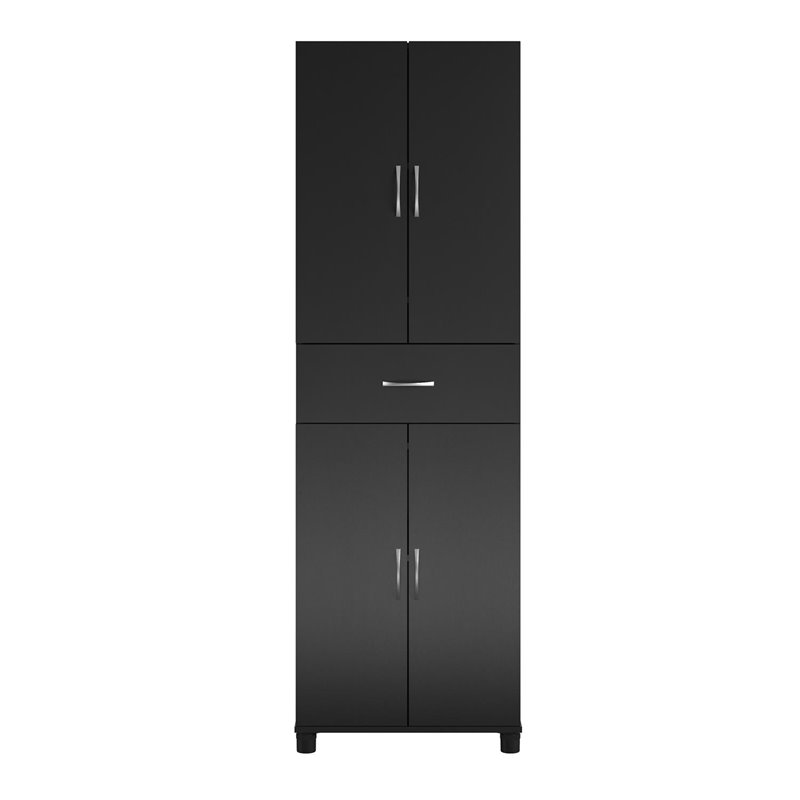 SystemBuild Lonn Storage Cabinet with Drawer in Black