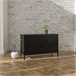 SystemBuild Bonanza 2 Door Metal Locker Accent Cabinet in Black