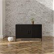 SystemBuild Bonanza 2 Door Metal Locker Accent Cabinet in Black