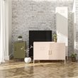 SystemBuild Bonanza 2 Door Metal Locker Accent Cabinet in Black
