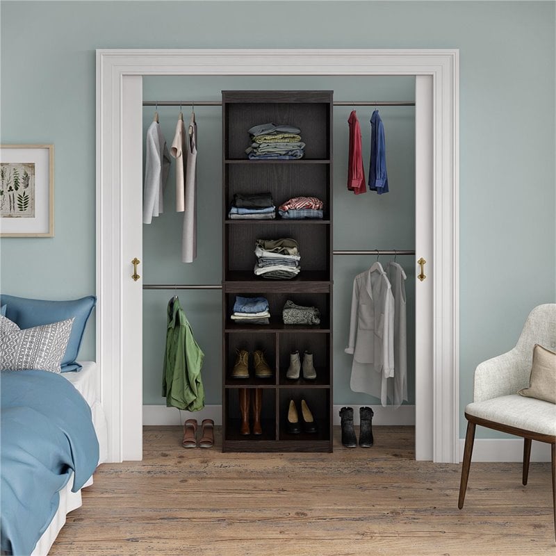 SystemBuild Rochon Closet Storage System in Espresso