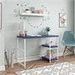 Ameriwood Home Vivian Desk with Reversible Shelves in Navy