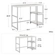 Ameriwood Home Vivian Desk with Reversible Shelves in Navy