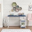 Ameriwood Home Vivian Desk with Reversible Shelves in Navy