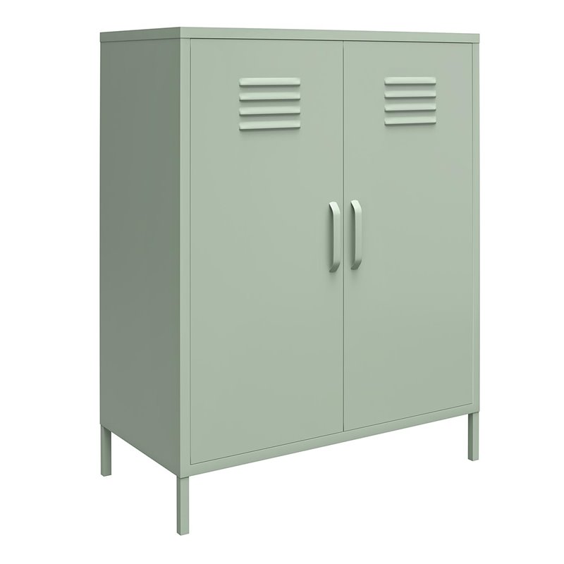 SystemBuild Bonanza 2-Door Metal Locker Storage Cabinet in Pale Green