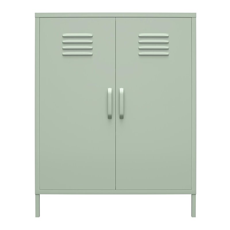 SystemBuild Bonanza 2-Door Metal Locker Storage Cabinet in Pale Green