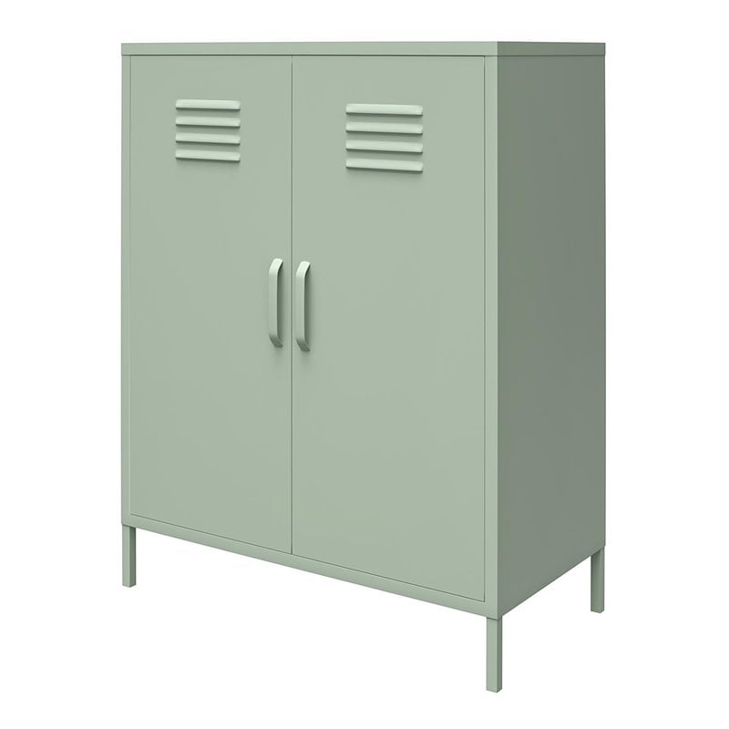 SystemBuild Bonanza 2-Door Metal Locker Storage Cabinet in Pale Green ...