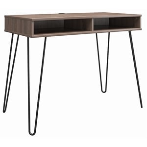 Ameriwood Home Joshua Computer Desk with Storage in Weathered Oak