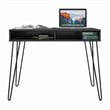 Ameriwood Home Joshua Computer Desk with Storage in Black
