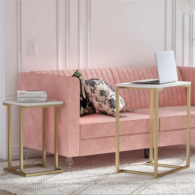 CosmoLiving by Cosmopolitan Camila Nesting Tables/Laptop Desk in White