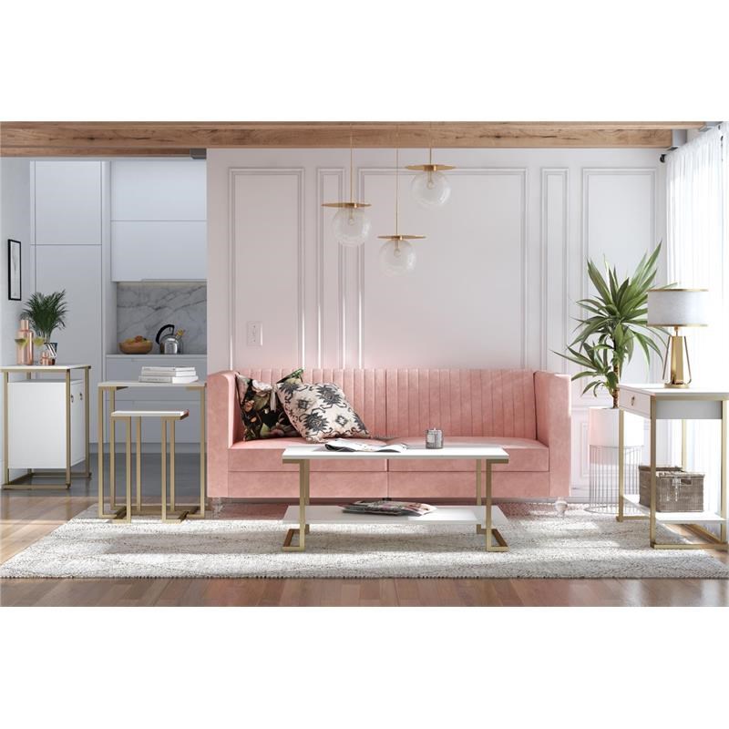 CosmoLiving by Cosmopolitan Camila Nesting Tables/Laptop Desk in White