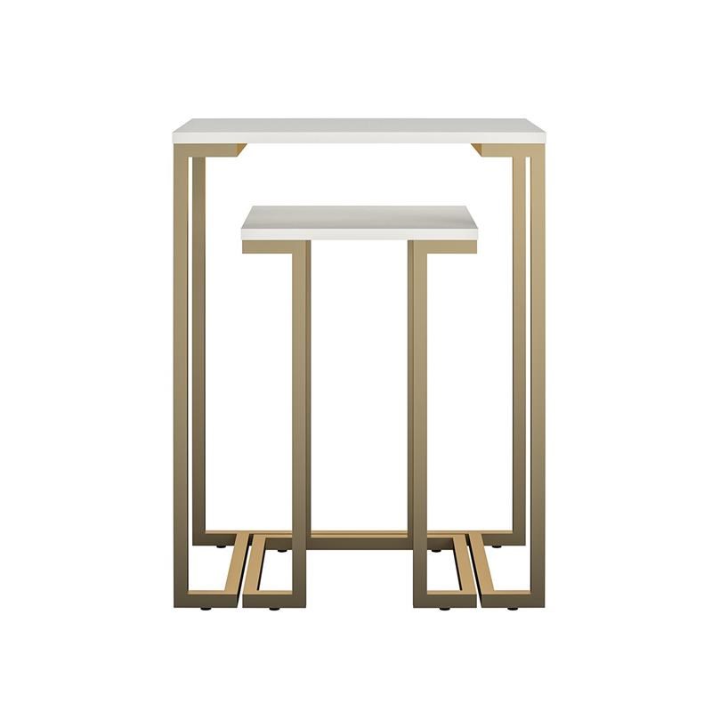 CosmoLiving by Cosmopolitan Camila Nesting Tables/Laptop Desk in White