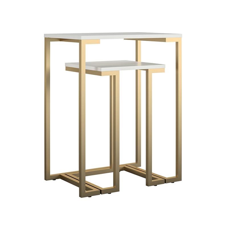 CosmoLiving by Cosmopolitan Camila Nesting Tables/Laptop Desk in White