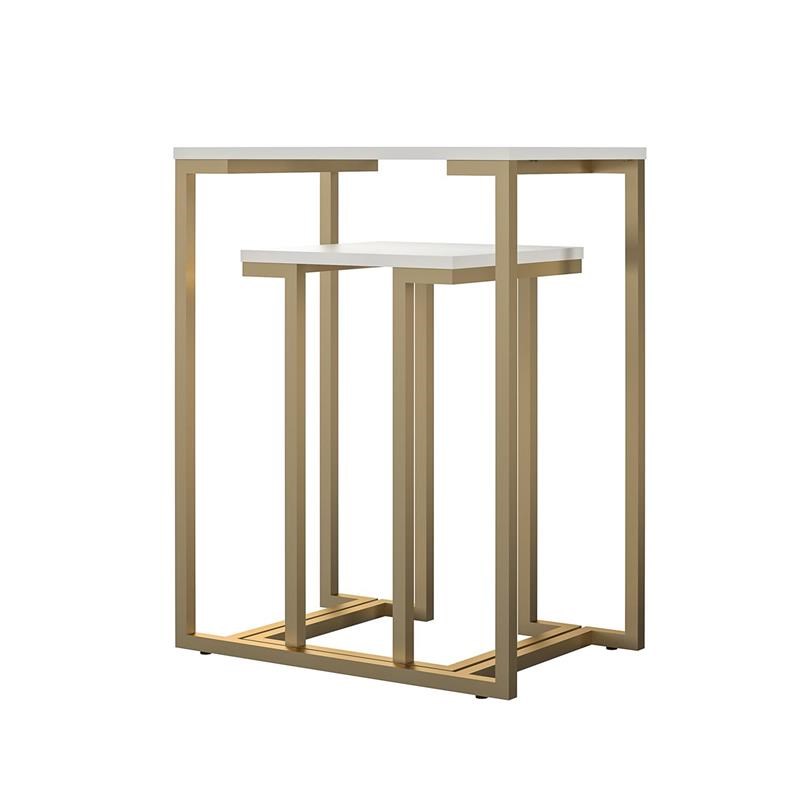 CosmoLiving by Cosmopolitan Camila Nesting Tables/Laptop Desk in White