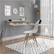 Ameriwood Home Haven L Desk with Riser in Natural/White