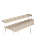 Ameriwood Home Haven L Desk with Riser in Natural/White