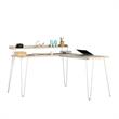 Ameriwood Home Haven L Desk with Riser in Natural/White