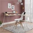 Ameriwood Home Haven L Desk with Riser in Natural/White