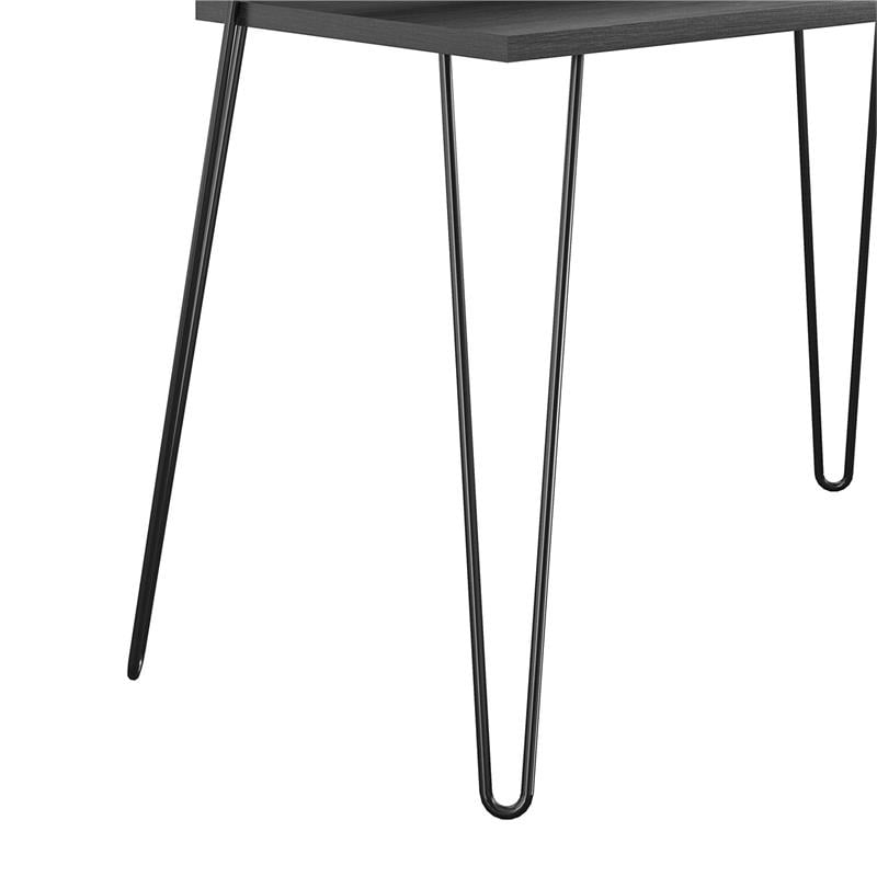 Ameriwood Home Haven Retro Computer Desk with Riser in Black Oak