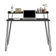 Ameriwood Home Haven Retro Computer Desk with Riser in Black Oak