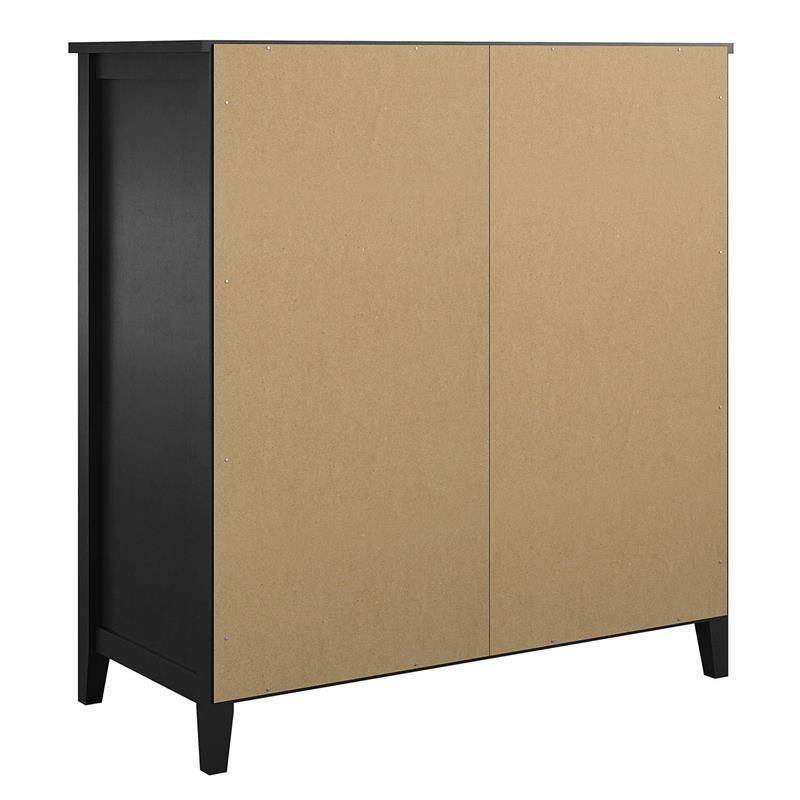 Ameriwood Home Tuxedo Bar Cabinet in Black