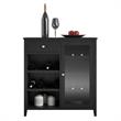Ameriwood Home Tuxedo Bar Cabinet in Black