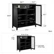 Ameriwood Home Tuxedo Bar Cabinet in Black