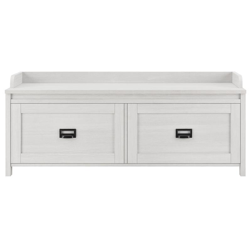 SystemBuild Farmington Entryway Storage Bench in Ivory Pine Cymax