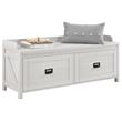 SystemBuild Farmington Entryway Storage Bench in Ivory Pine | Cymax ...