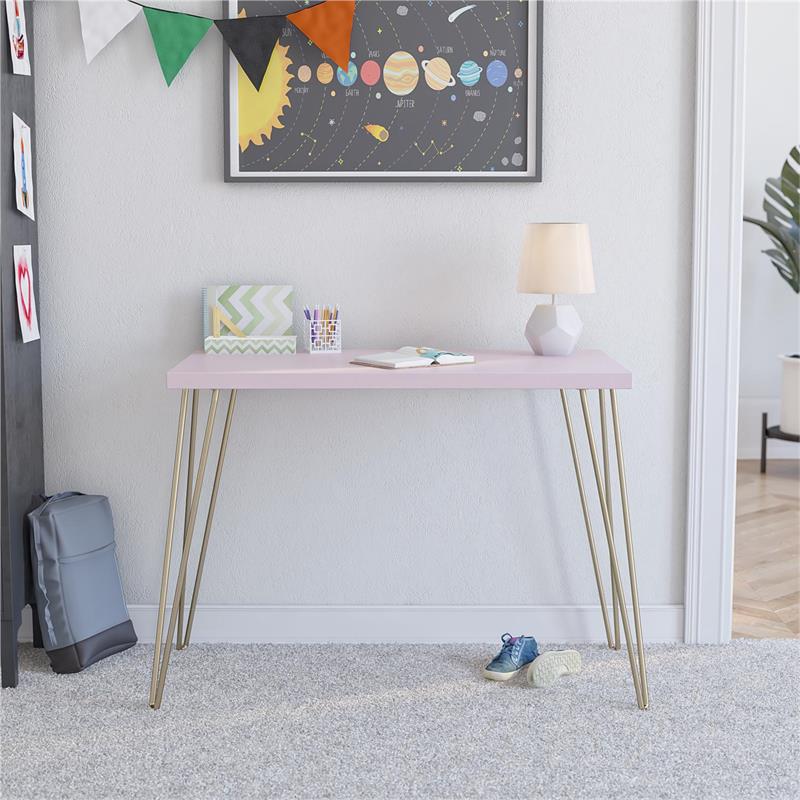 pink writing desk