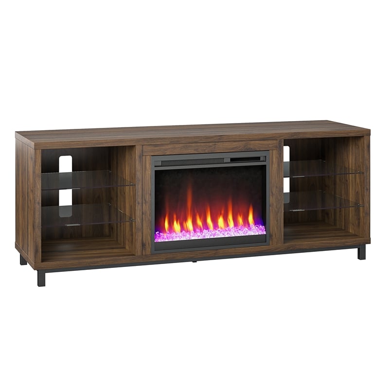 Ameriwood Home Lumina Deluxe Fireplace TV Stand for TVs up to 70