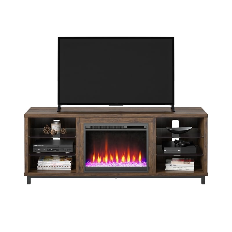 Ameriwood Home Lumina Deluxe Fireplace TV Stand for TVs up to 70