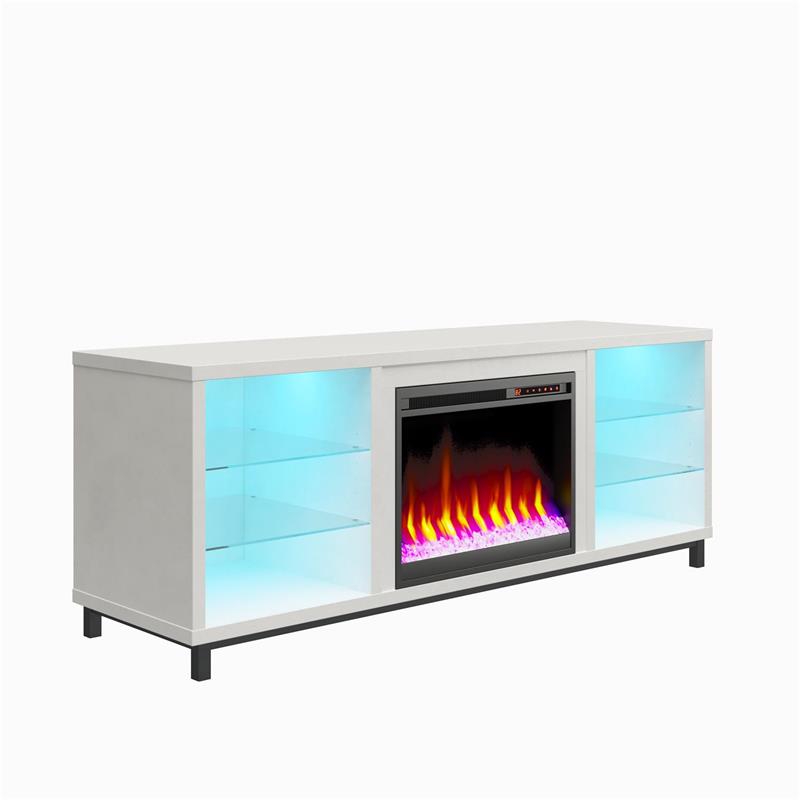 Ameriwood Home Lumina Deluxe Fireplace TV Stand for TVs up to 70