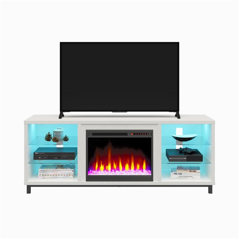 Ameriwood Home Lumina Deluxe Fireplace TV Stand for TVs up to 70