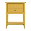 Ameriwood Home Franklin Accent Table with 2 Drawers in Mustard Yellow