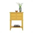 Ameriwood Home Franklin Accent Table with 2 Drawers in Mustard Yellow