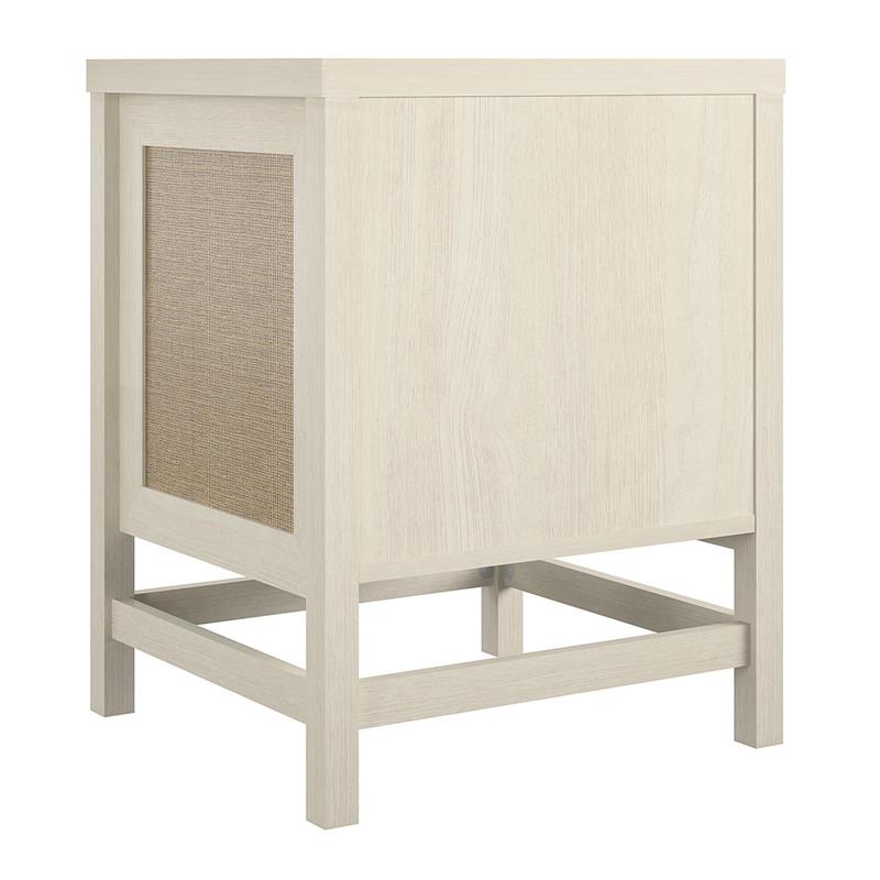 Ameriwood Home Lennon Laminated Engineered Wood End Table in Ivory Oak