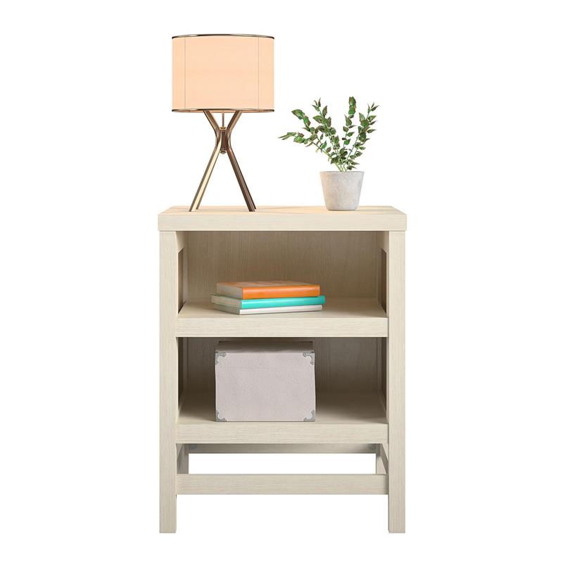 Ameriwood Home Lennon Laminated Engineered Wood End Table in Ivory Oak