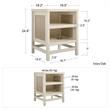 Ameriwood Home Lennon Laminated Engineered Wood End Table in Ivory Oak