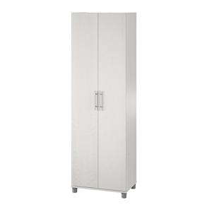SystemBuild Camberly 24&quot Utility Storage Cabinet in Ivory Oak