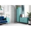 Novogratz Cache 2 Door Metal Locker Accent Cabinet in Mint