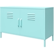 Novogratz Cache 2 Door Metal Locker Accent Cabinet in Mint