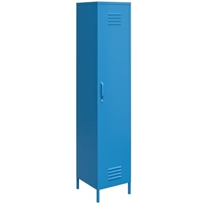 novogratz cache single metal locker storage cabinet in blue