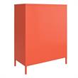 Novogratz Cache 2 Door Metal Locker Storage Cabinet in Orange