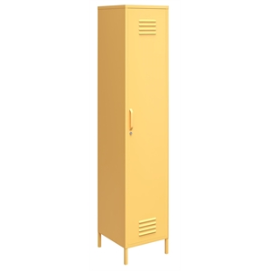 novogratz cache single metal locker storage cabinet in yellow