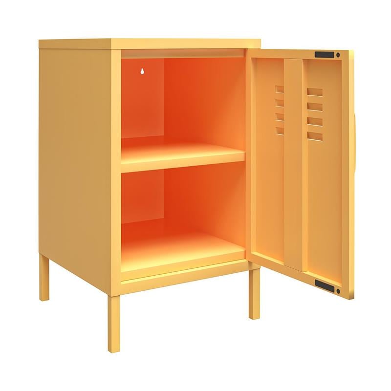 Novogratz Cache Metal Locker End Table in Yellow