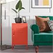 Novogratz Cache Metal Locker End Table in Orange
