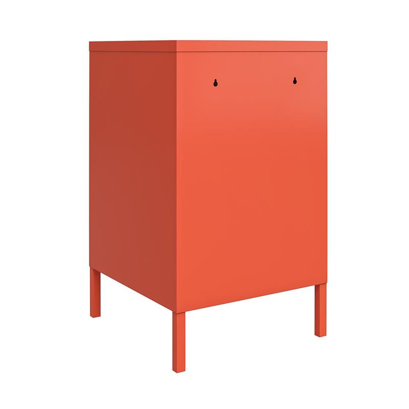 Novogratz Cache Metal Locker End Table in Orange