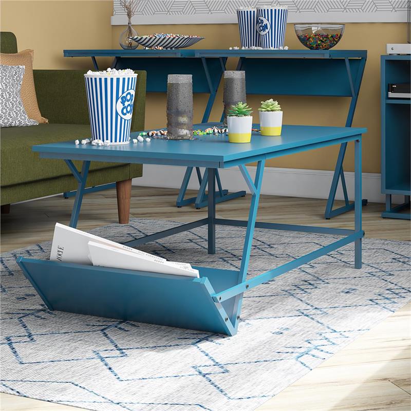 Novogratz Regal Coffee Table in Blue